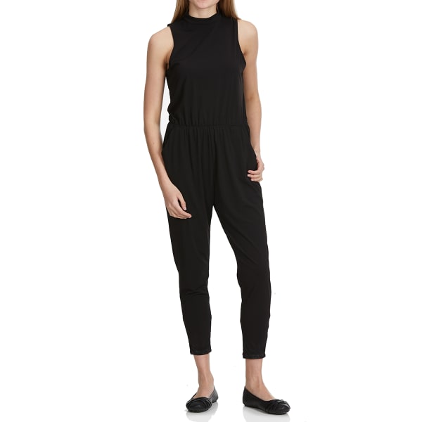 AMBIANCE Juniors' Sleeveless Mock Neck Jumpsuit