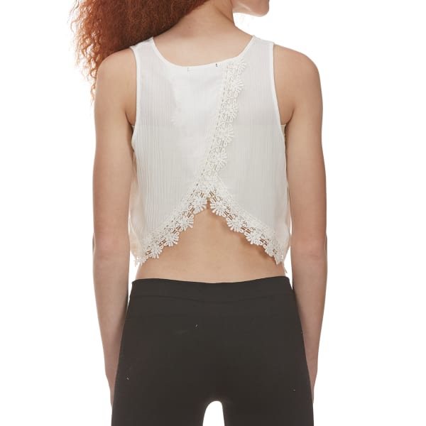 AMBIANCE Juniors' Tulip Back Crop Tank