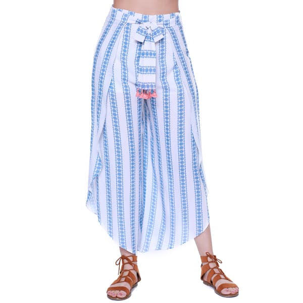 TAYLOR & SAGE Juniors' Striped Tulip Leg Pants