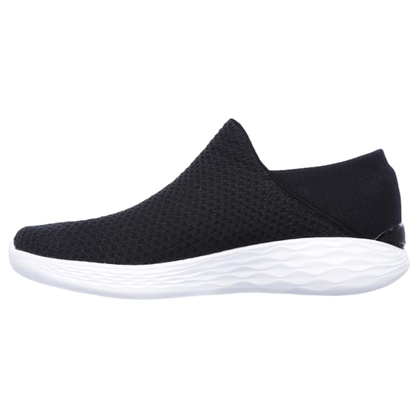 SKECHERS Women's You Sneakers, Black/White