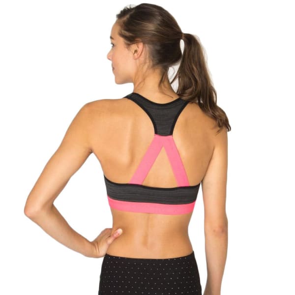 RBX Women's Seamless Sports Bra with Removable Demi Cups