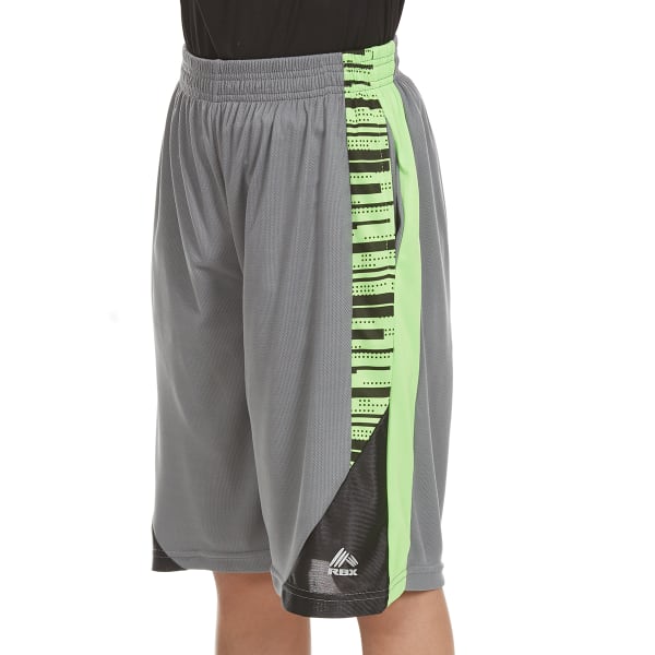 RBX Boys' €œUnleashed€&#x9d; Mesh Poly Jersey Side-Blocked Shorts