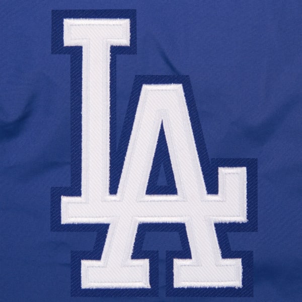 JH DESIGN Men's MLB Los Angeles Dodgers Reversible Fleece Hooded Jacket