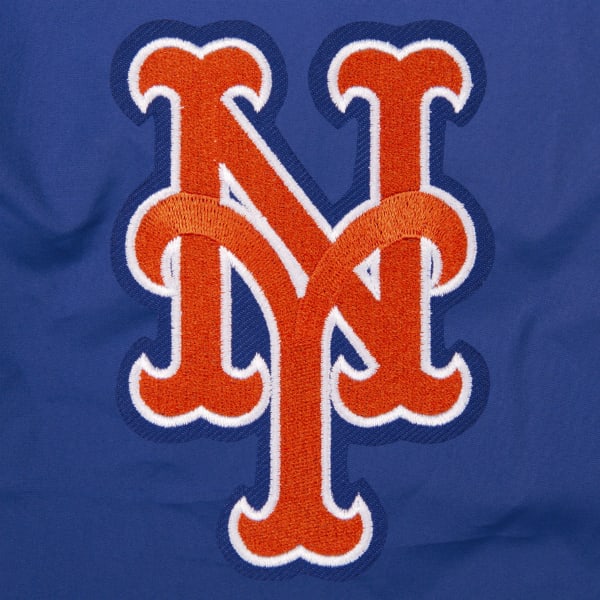 JH DESIGN Men's MLB New York Mets Reversible Fleece Hooded Jacket