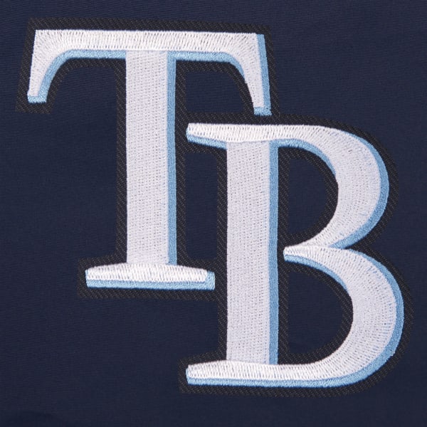 JH DESIGN Men's MLB Tampa Bay Rays Reversible Fleece Hooded Jacket