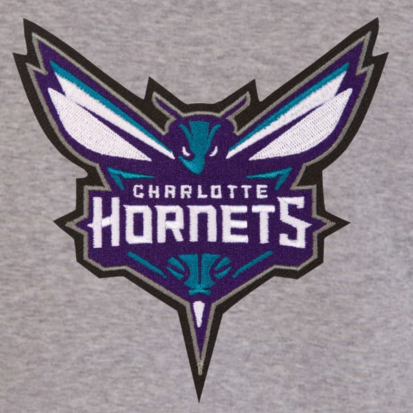 JH DESIGN Men's NBA Charlotte Hornets Reversible Fleece Hooded Jacket