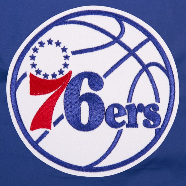 JH DESIGN Men's NBA Philadelphia 76ers Reversible Fleece Hooded Jacket