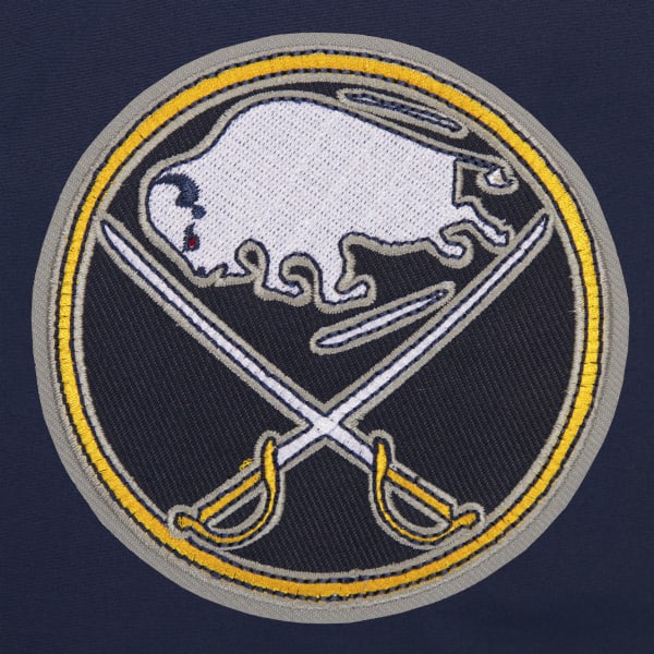 JH DESIGN Men's NHL Buffalo Sabres Reversible Fleece Hooded Jacket