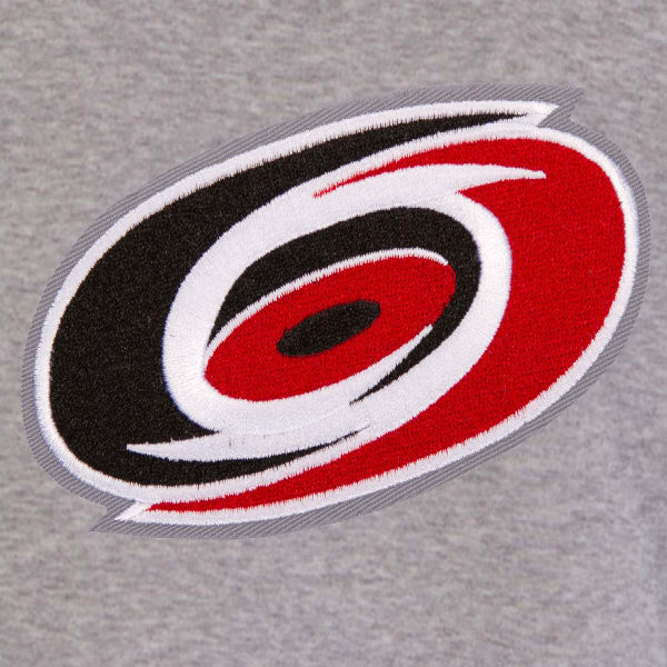 JH DESIGN Men's NHL Carolina Hurricanes Reversible Fleece Hooded Jacket