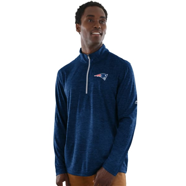 NEW ENGLAND PATRIOTS Men's Intimidating Poly Half Zip Pullover