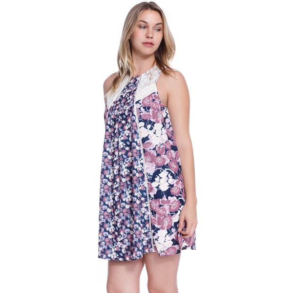 TAYLOR & SAGE Juniors' Mix Print Dress