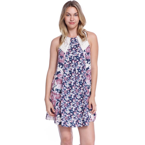 TAYLOR & SAGE Juniors' Mix Print Dress