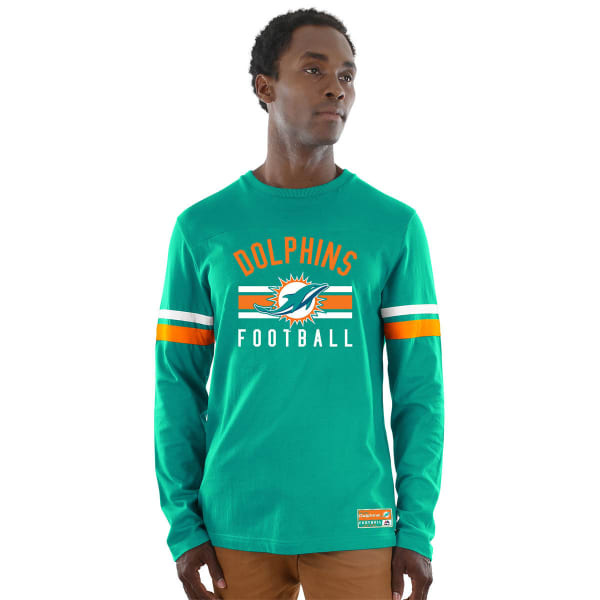 New Era Men's New Era Aqua Miami Dolphins Current Raglan Long Sleeve T-Shirt