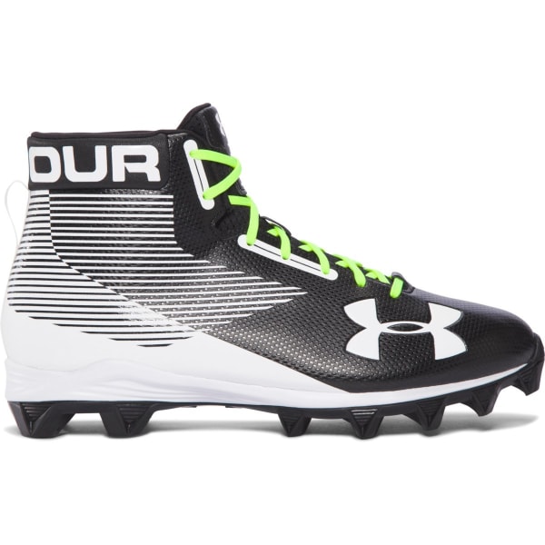 UNDER ARMOUR Men's Hammer RM Football Cleats, Black/White