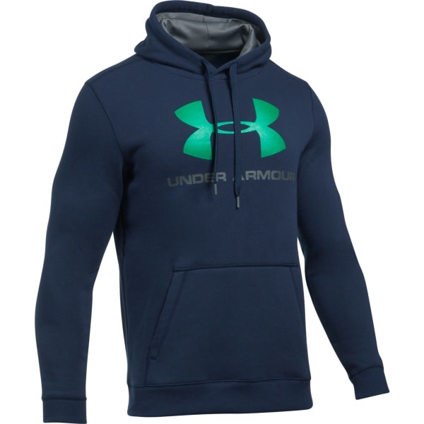 UNDER ARMOUR Men's Rival Fitted Graphic Pullover Hoodie