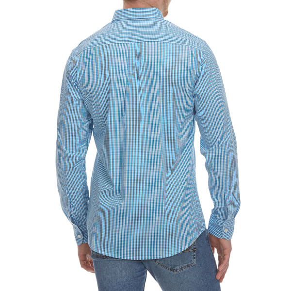 DOCKERS Men's Stretch Grid Woven Long-Sleeve Shirt