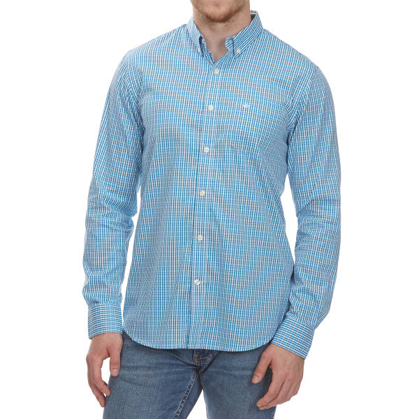 DOCKERS Men's Stretch Grid Woven Long-Sleeve Shirt