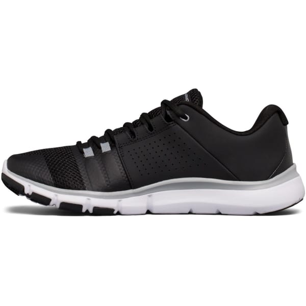 UNDER ARMOUR Men's Strive 7 Cross-Training Shoes, Black/White/Steel