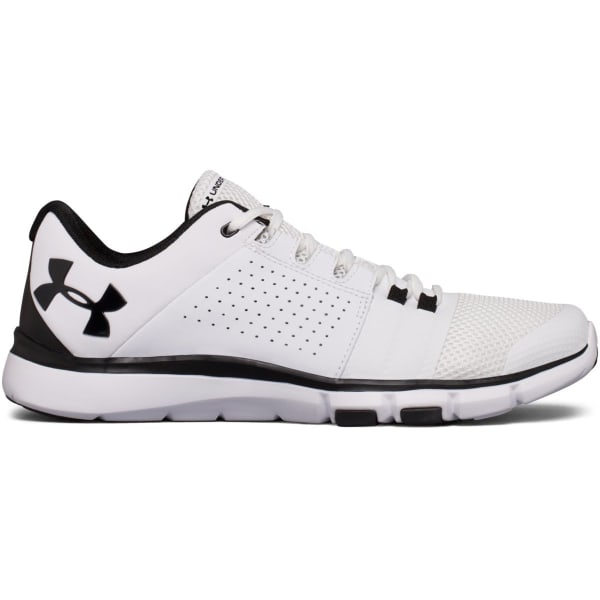 UNDER ARMOUR Men's Strive 7 Cross-Training Shoes, White/Black