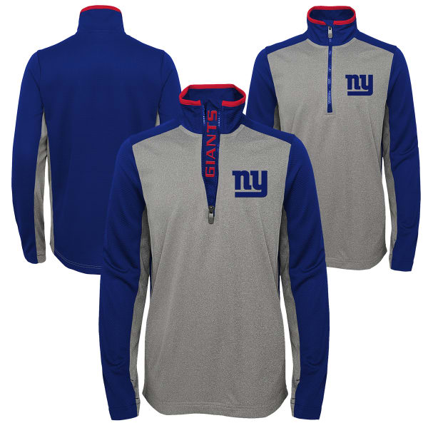 NEW YORK GIANTS Boys' Matrix 1/4 Zip Poly Pullover