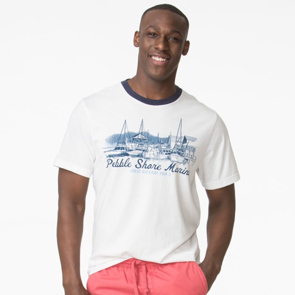 CHAPS Men's Pebble Shore Marina Short Sleeve Tee