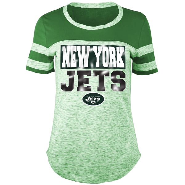 NEW YORK JETS Women's Space-Dye Scoop-Neck Short-Sleeve Tee