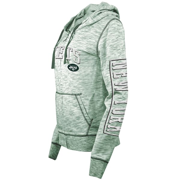 NEW YORK JETS Women's Space-Dye Full-Zip Fleece Hoodie