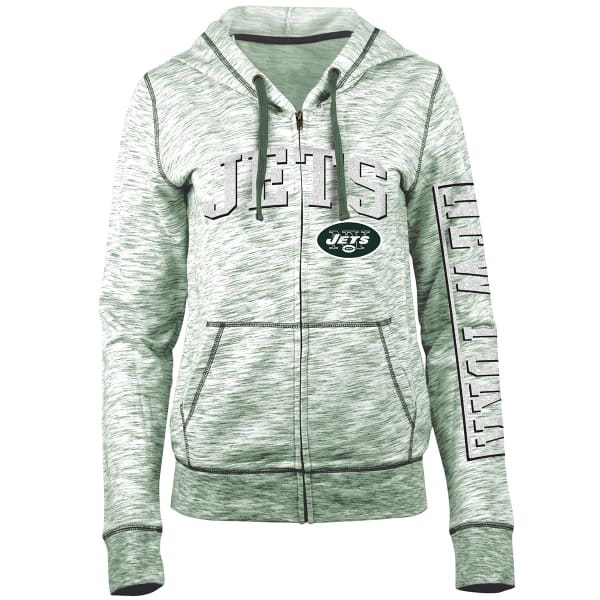 NEW YORK JETS Women's Space-Dye Full-Zip Fleece Hoodie