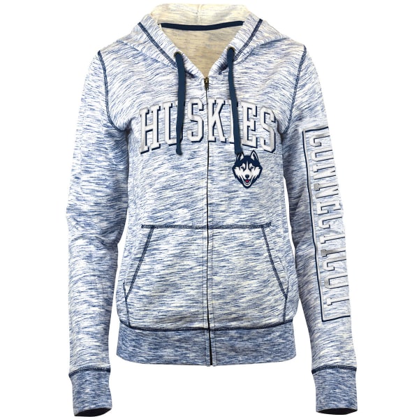 UCONN Women's Space-Dye Full-Zip Fleece Hoodie