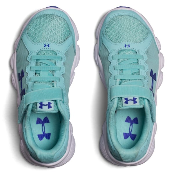 UNDER ARMOUR Girls' Pre-School Micro G Assert 6 AC Running Shoes, Blue Infinity/White/Constellation Purple