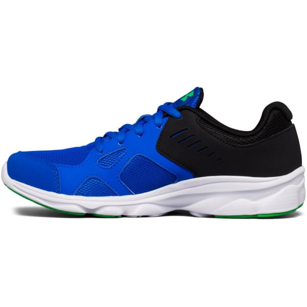 UNDER ARMOUR Boys' Grade School Pace RN Running Shoes, Blue/White/Lime Twist