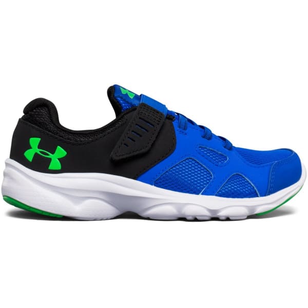 UNDER ARMOUR Boys' Pre-School Pace RN Running Shoes, Blue/White/Lime Twist