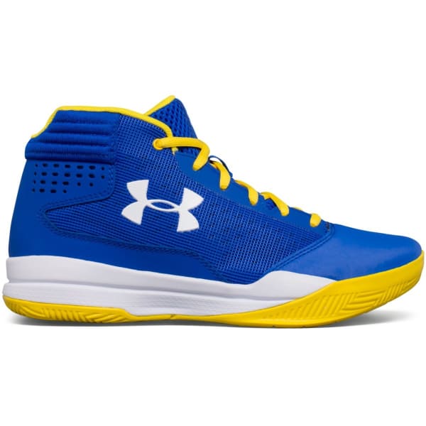 UNDER ARMOUR Boys' Grade School UA Jet 2017 Basketball Shoes, Royal/White