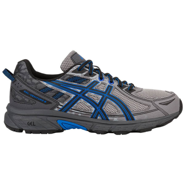 ASICS Men's GEL-Venture 6 Running Shoes, Aluminum/Black/Blue, Extra ...