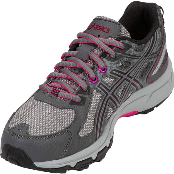 ASICS Women's GEL-Venture 6 Running Shoes, Carbon/Black/Pink Peacock