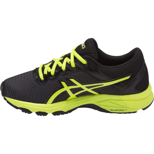 ASICS Boys' GT-1000 6 GS Running Shoes, Black/Energy Green/Silver