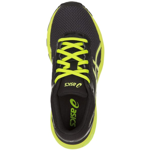 ASICS Boys' GT-1000 6 GS Running Shoes, Black/Energy Green/Silver