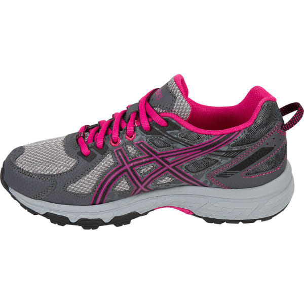 ASICS Girls' GEL-Venture 6 GS Running Shoes, Carbon/Black/Sport Pink