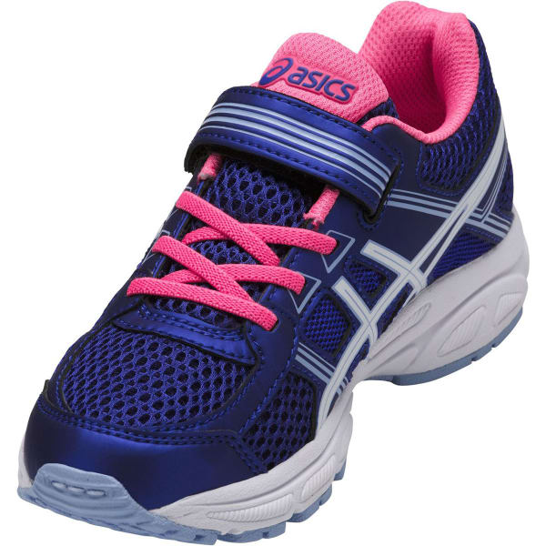 ASICS Girls' PRE-Contend 4 PS Running Shoes, Blue Purple/White/Airy Blue