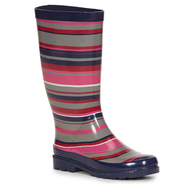 SUGAR Women's Raffle 4 Striped Rain Boots