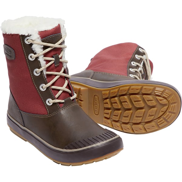 KEEN Women's Elsa Mid Waterproof Winter Boots, Syrah/Coffee Bean