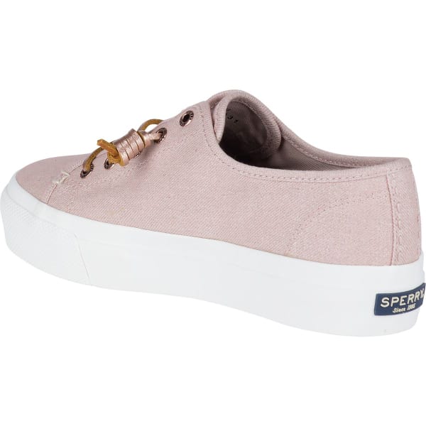 SPERRY Women's Sky Sail Metallic Twill Boat Shoes, Rose Dust