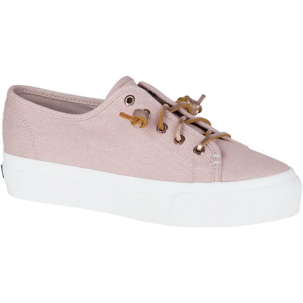 SPERRY Women's Sky Sail Metallic Twill Boat Shoes, Rose Dust