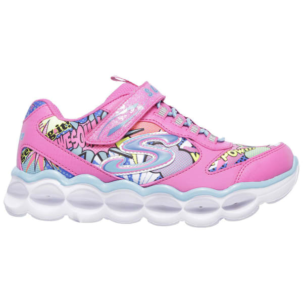 SKECHERS Girls' Lumi-Luxe Pop Art Print Sneakers