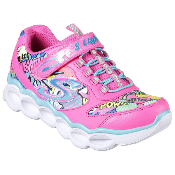 SKECHERS Girls' Lumi-Luxe Pop Art Print Sneakers