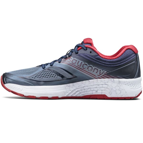 SAUCONY Men's Guide 10 Running Shoes, Grey/Black/Blue