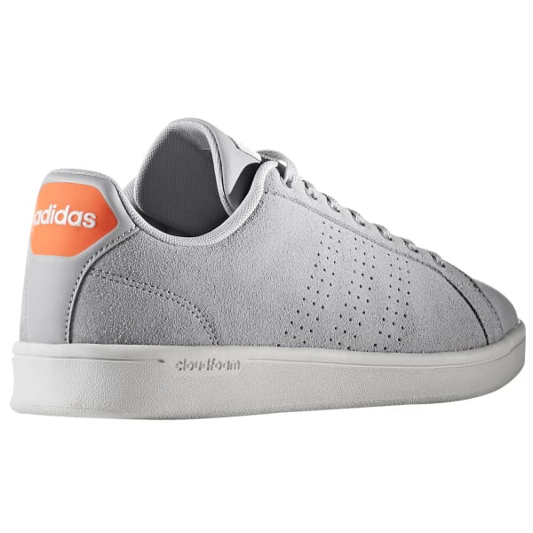 ADIDAS Men's Cloudfoam Advantage Clean Skate Shoes, Clean Grey/Grey Two/White