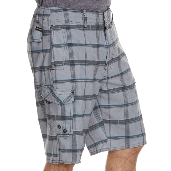 OCEAN CURRENT Guys' Amphibious Specter Plaid Cargo Shorts