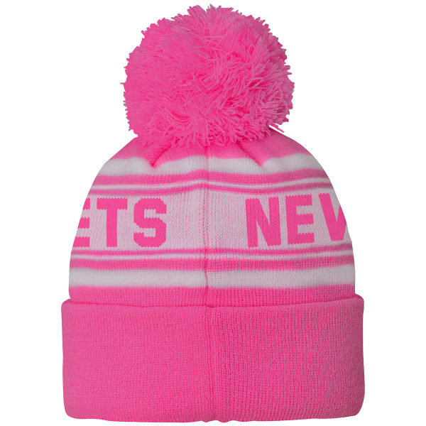 NEW YORK GIANTS Little Girls' Pink Cuffed Pom Knit Beanie - Bob's