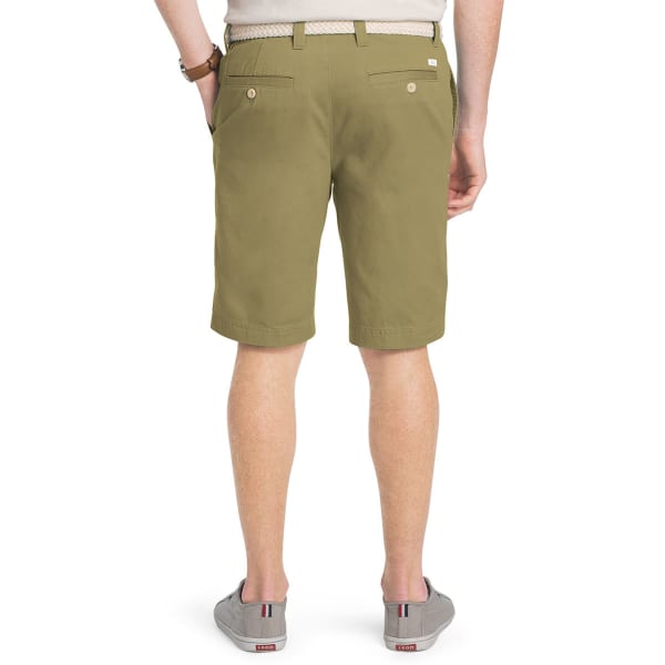 IZOD Men's Saltwater Washed Chino Flat-Front Shorts